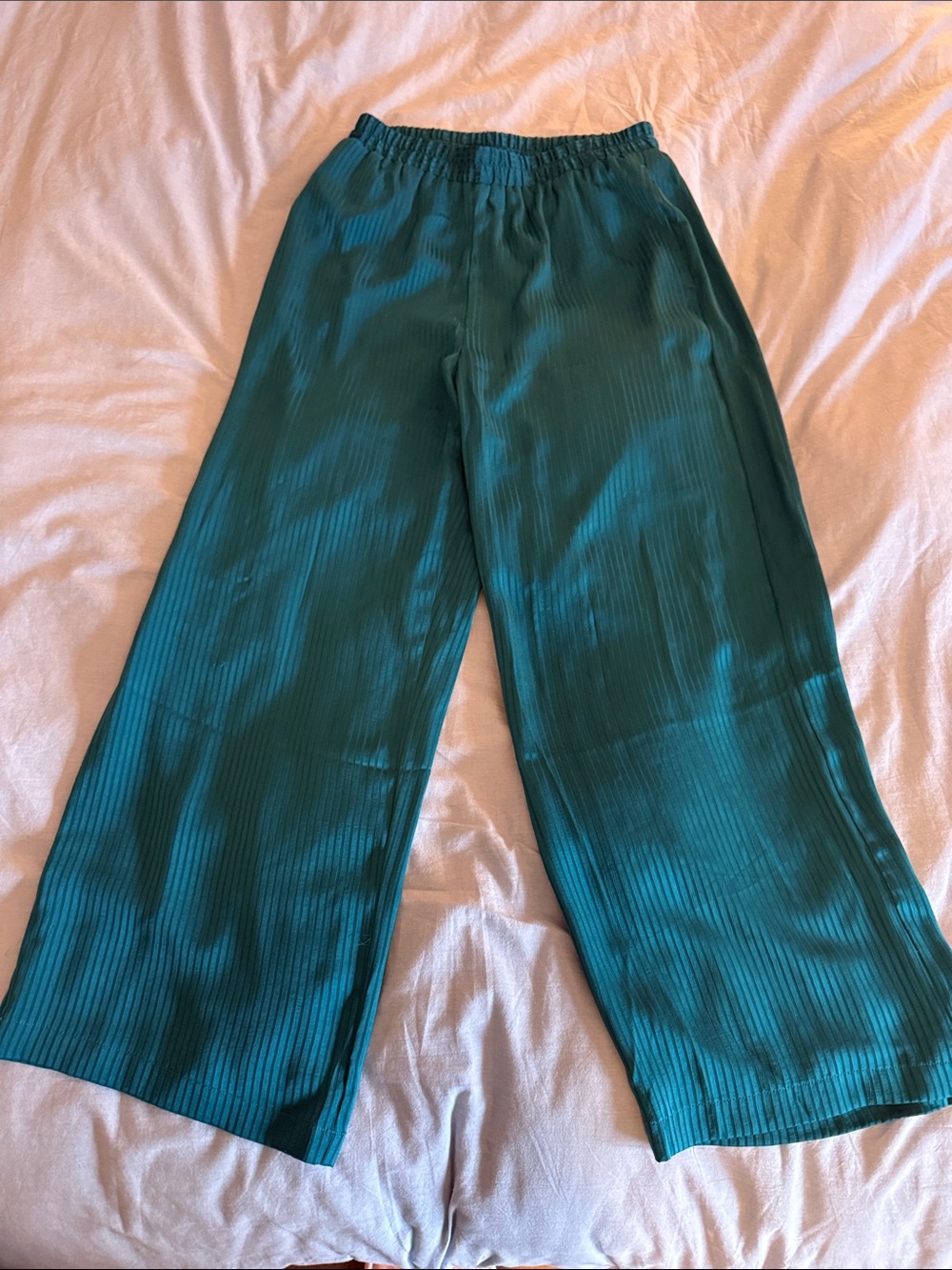 Wide-Leg Pants in Teal